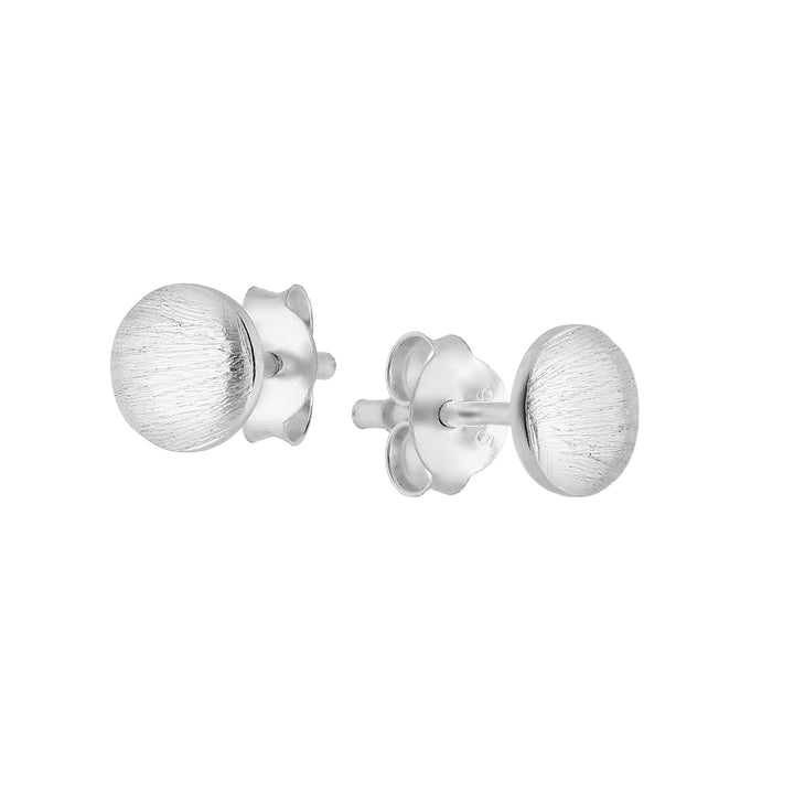 Matt Finish Understated Silver Stud Earrings