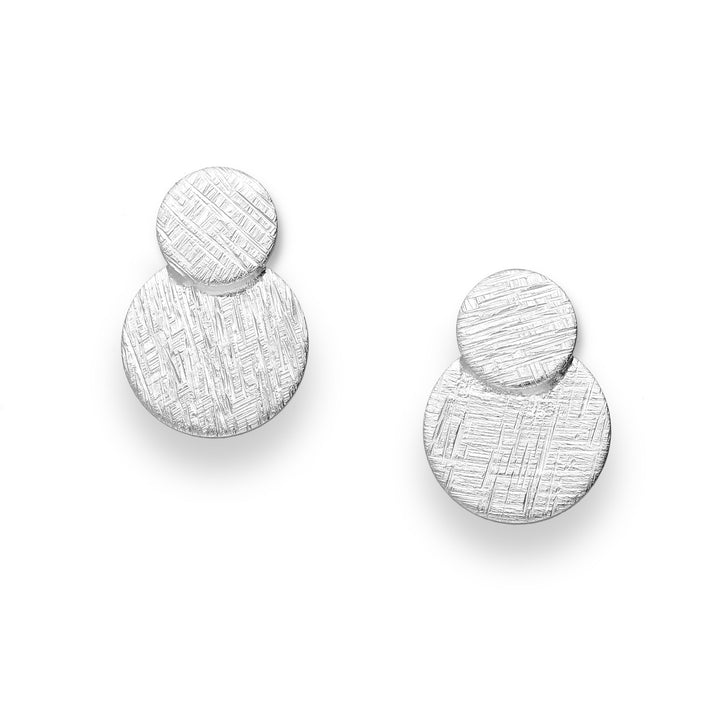 The Futurist Brushed Sterling Silver Stud Earrings