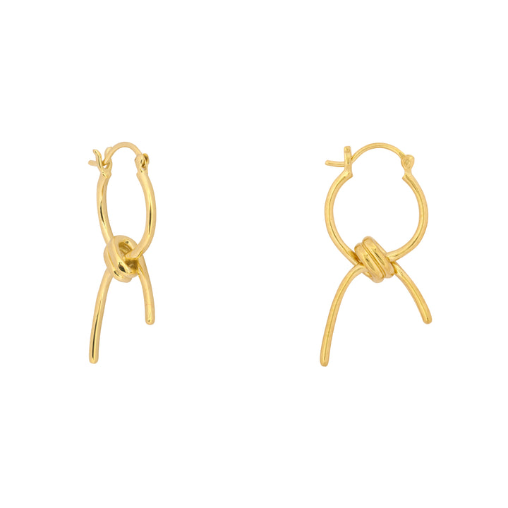 Gold Knotted Hoop Earrings