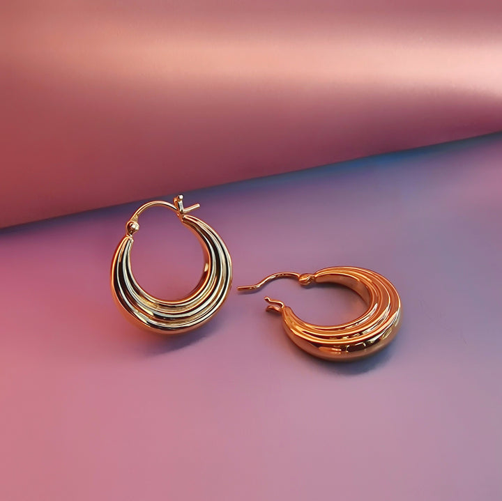 Gold Layered Hoop Earrings