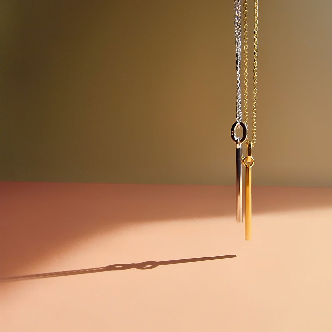 Minimalist Gold Bar Pendant