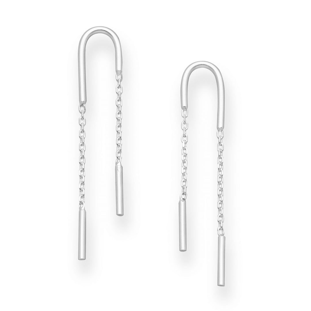 Asymmetrical Arch Sterling Silver Stud Earrings - Vurchoo Ethical Jewellery