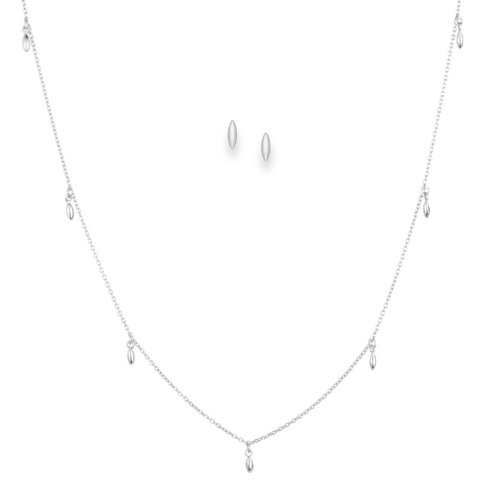 BBC's Anita Rani's Favs - Silver Layering Necklace and Matching Earrings - Vurchoo Ethical Earrings